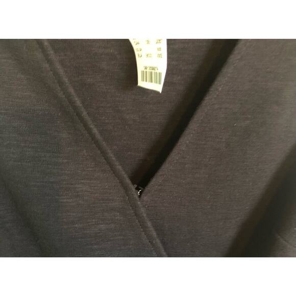 NWT J. Crew Factory Black Ponte Wrap Tie Waist Dress Sleeveless V-Neck - XXS - Picture 7 of 12